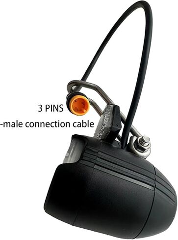 Electric Bike Headlight for Night Riding 3 Pins Connector LED Front Light - 12V 24V 36V 48V 60V Waterproof Ultra Bright Bike Safety Light for EBike Mounting on Front Fork in Saudi Arabia