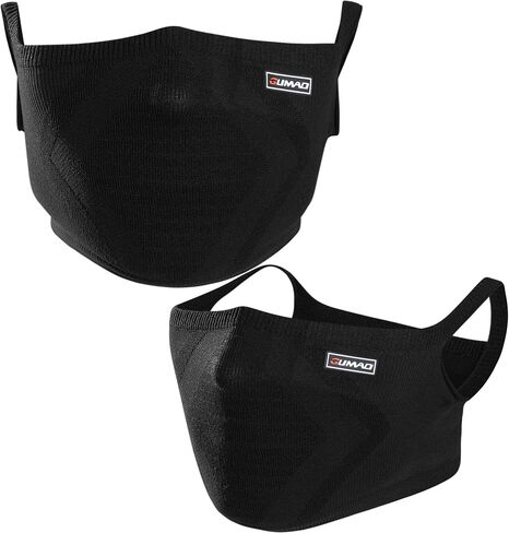 2pcs Knitted Face Mask Breathable UV Protection Half Face Mask for Men and Women, Washable and Reusable in Saudi Arabia