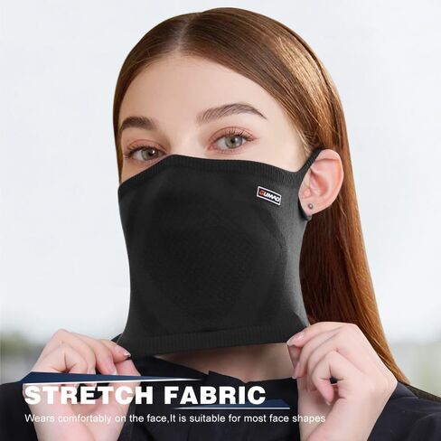 2pcs Knitted Face Mask Breathable UV Protection Half Face Mask for Men and Women, Washable and Reusable in Saudi Arabia