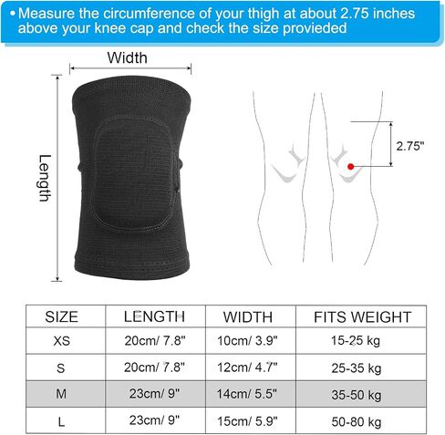 PATIKIL M Size Protective Knee Pads, 3 Pairs Sponge Volleyball Knee Pads Breathable Dance Knee Pads Brace for Women Men Football Basketball Workout, Black in Saudi Arabia