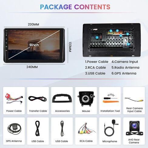 لراديو Mazda 3 2014-2018، 8 Core 4+64GB Android 13 ستيريو سيارة 9 بوصة IPS شاشة لمس راديو السيارة مع Carplay اللاسلكي Android Auto 59UI GPS WiFi 32EQ DSP كاميرا احتياطية in Saudi Arabia