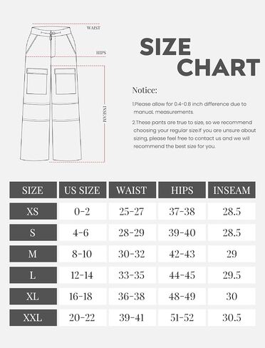 Cargo Pants for Women Wide Leg Hiking Pants Lightweight Ruched Casual Baggy Joggers Elastic Waist with 4 Pockets in Saudi Arabia