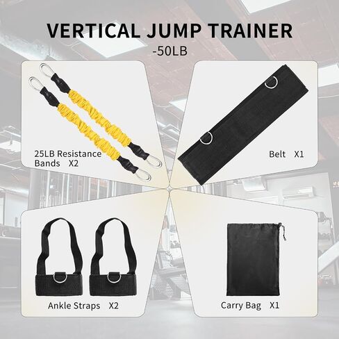 Vertical Jump Trainer: Leg Strength Training Tool with Resistance Bands - Speed & Agility Jumping Exercise Equipment for Basketball Volleyball Football in Saudi Arabia