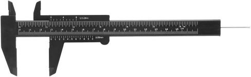 Plastic Vernier Caliper with Double Sided Scale High Accuracy 0.05mm Resolution 150mm Vernier Ruler for Jewelry Measurement School Exhibition Gifts (Black) in Saudi Arabia