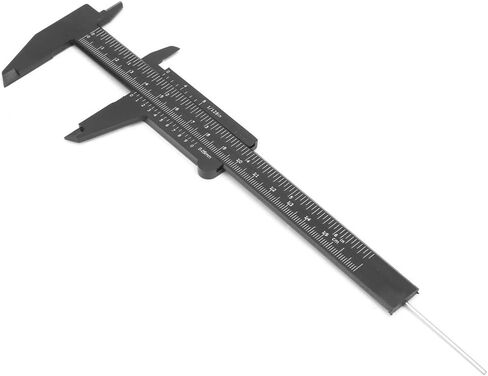 Plastic Vernier Caliper with Double Sided Scale High Accuracy 0.05mm Resolution 150mm Vernier Ruler for Jewelry Measurement School Exhibition Gifts (Black) in Saudi Arabia