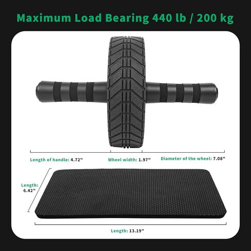 Ab Roller Wheel - AGREJO Ab Workout Equipment for Abdominal & Core Strength Training, Home Gym Fitness Equipment, Exercise Wheel for Men Women in Saudi Arabia