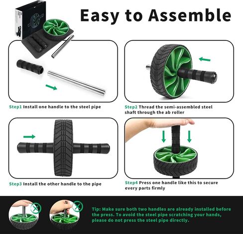 Ab Roller Wheel - AGREJO Ab Workout Equipment for Abdominal & Core Strength Training, Home Gym Fitness Equipment, Exercise Wheel for Men Women in Saudi Arabia