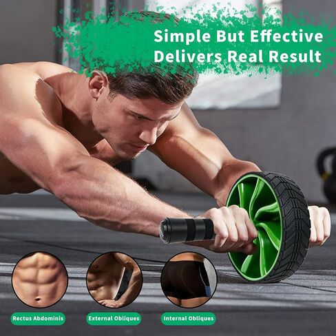 Ab Roller Wheel - AGREJO Ab Workout Equipment for Abdominal & Core Strength Training, Home Gym Fitness Equipment, Exercise Wheel for Men Women in Saudi Arabia