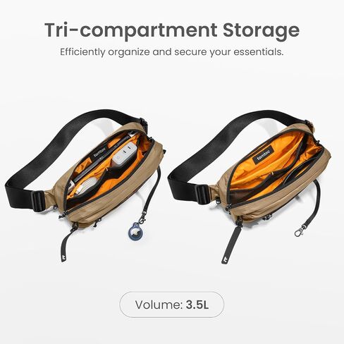 tomtoc 3.5L X-Pac Sling Bag with RFID Blocking Crossbody Pack for Men Women in Kuwait