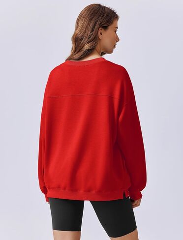 PINSPARK Sweatshirt for Women Oversized 2024 Fall Outfit Long Sleeve Y2K Pullover Top Crewneck Sweat Shirts with Side Pockets in Saudi Arabia