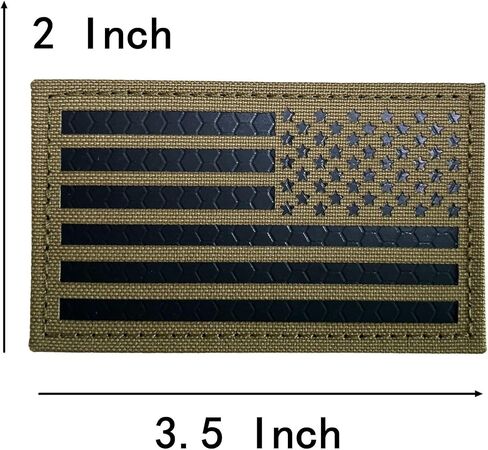 2x3.5 Infrared IR US USA American Flag Patch Tactical Vest Patch Hook-Fastener Backing (Black-Reversed) in Saudi Arabia