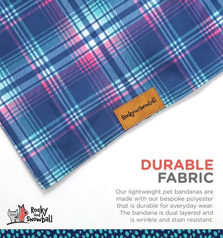 Dog Bandanas, Pet Bandanas for Dogs - Puppy Bandana, Reversible Scarf, Soft & Breathable, Dog Scarf for Medium & Large Dogs in Kuwait