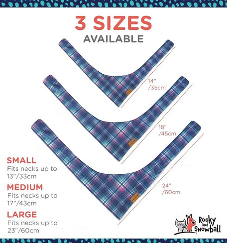 Dog Bandanas, Pet Bandanas for Dogs - Puppy Bandana, Reversible Scarf, Soft & Breathable, Dog Scarf for Medium & Large Dogs in Kuwait