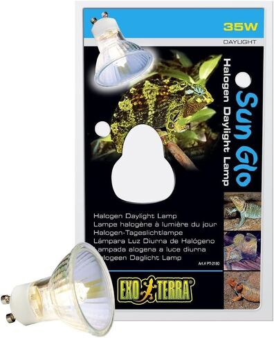 Exo Terra Sun Glo Halogen Daylight Lamp, GU-10 Reptile Light Bulb, 35 Watts, PT2180A1 in Saudi Arabia