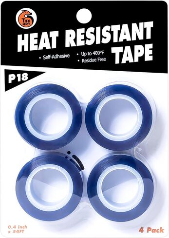 P18 Heat Tape - Blue Heat Press Tape for Vinyl Sublimation Heat Sublimation Heat Transfer, Oxidation and High Temperature Resistance Residue Free - 2Pack, 0.4inch x 54FT in Saudi Arabia