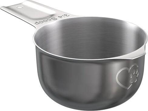 Color Up Dog and Cat Food 1 Scoop Premium Pet Food Measuring Cup - Stainless Steel (1 Scoop (1 Cup)) in Saudi Arabia