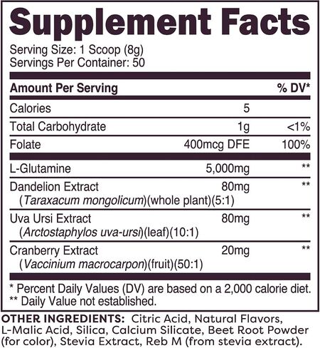 L-Glutamine Strawberry Lemonade Flavored (50 Servings) - 5g L-Glutamine Per Serving, Sweetened with Stevia in Saudi Arabia