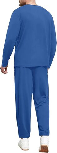 Lexiart Mens Tracksuits Set Athlete 2 Piece Outfits Long Sleeve Breathable Sweatsuits in Saudi Arabia