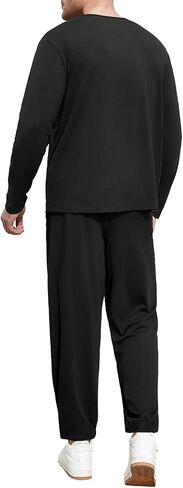 Lexiart Mens Tracksuits Set Athlete 2 Piece Outfits Long Sleeve Breathable Sweatsuits in Saudi Arabia