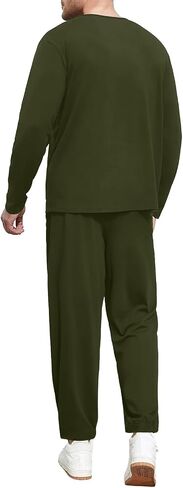 Lexiart Mens Tracksuits Set Athlete 2 Piece Outfits Long Sleeve Breathable Sweatsuits in Saudi Arabia