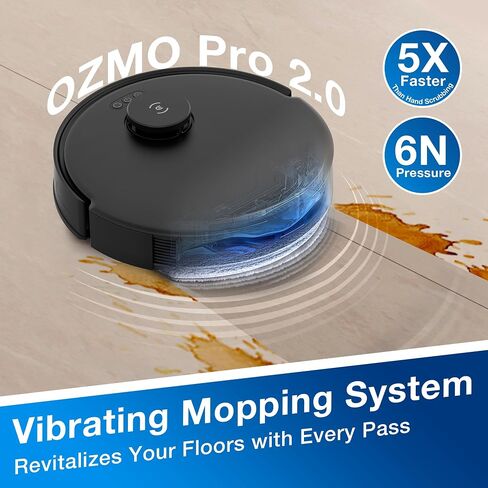 ECOVACS DEEBOT N20 PRO Plus Robot Vacuum and Mop,with Bagless Self Emptying Station, 8000Pa Suction,OZMO Pro 2.0 Vibrating Mopping System, Anti-Tangle Technology,45-Day Capacity,300 Minutes Runtime in Saudi Arabia