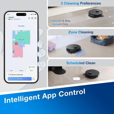 ECOVACS DEEBOT N20 PRO Plus Robot Vacuum and Mop,with Bagless Self Emptying Station, 8000Pa Suction,OZMO Pro 2.0 Vibrating Mopping System, Anti-Tangle Technology,45-Day Capacity,300 Minutes Runtime in Saudi Arabia