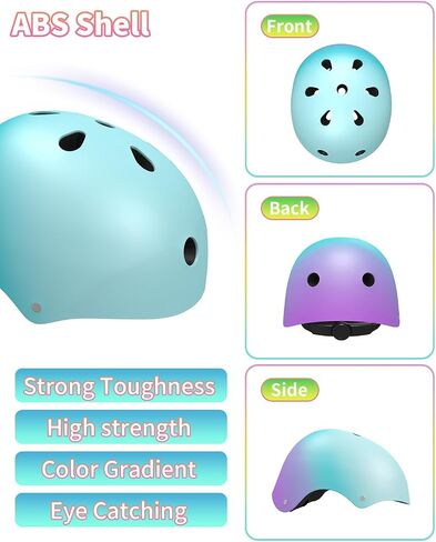 Color Gradient Toddler Helmet Kids Bike Helmet Adjustable from Toddler to Youth 11 Vents Safety & Ventilation Design for Cycling Skating Scooter Skateboard in Saudi Arabia