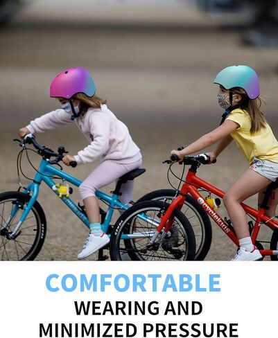 Color Gradient Toddler Helmet Kids Bike Helmet Adjustable from Toddler to Youth 11 Vents Safety & Ventilation Design for Cycling Skating Scooter Skateboard in Saudi Arabia