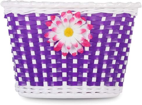DRBIKE Kids Bike Basket for 12 14 16 inch Toddler Bike, Replacement Girls Bike Basket with Flower or Bowknot, Kids Bike Accessories in Saudi Arabia