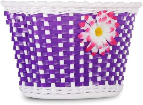 DRBIKE Kids Bike Basket for 12 14 16 inch Toddler Bike, Replacement Girls Bike Basket with Flower or Bowknot, Kids Bike Accessories in Saudi Arabia