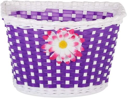 DRBIKE Kids Bike Basket for 12 14 16 inch Toddler Bike, Replacement Girls Bike Basket with Flower or Bowknot, Kids Bike Accessories in Saudi Arabia