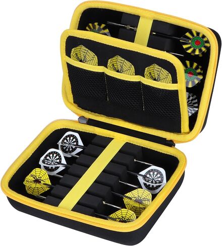 Hard Case Compatible with Steel Tip or Soft Tip Darts Set, Storage Holder Fits for Dart Tips Shafts Flights and Accessories in Saudi Arabia