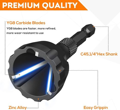 أداة الشطب الخارجية عالية القوة والصلابة، مع شفرة كربيد YG8، وأداة إصلاح خيط المسمار، وريشة مثقاب لإزالة الأزيز لإصلاح البراغي التالفة، وإزالة أدوات الأزيز ((5-25 مم/2 قطعة)) in Kuwait