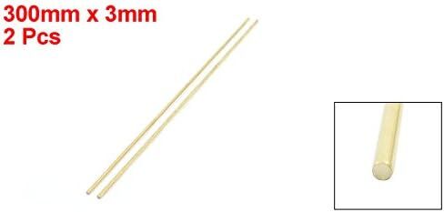 uxcell a14061700ux0889 RC Model Airplane 300mm Length 3mm Dia Brass Axle Round Rod Bar 2Pcs (Pack of 2) in Saudi Arabia