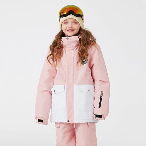 طقم جاكيت للأطفال وبنطلون ثلجي للأولاد في الشتاء على الجليد بدلة للفتيات معطف تزلج مقاوم للماء in Kuwait