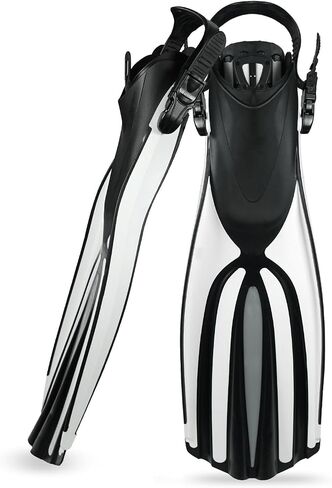 TUDIVING-Diving Fins Long Silicone Flippers Swim Equipment Snorkel Fins New Professional Scuba Fins Adults Men Women in Saudi Arabia
