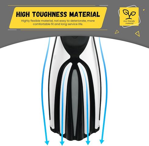 TUDIVING-Diving Fins Long Silicone Flippers Swim Equipment Snorkel Fins New Professional Scuba Fins Adults Men Women in Saudi Arabia