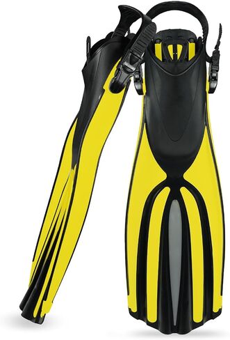 TUDIVING-Diving Fins Long Silicone Flippers Swim Equipment Snorkel Fins New Professional Scuba Fins Adults Men Women in Saudi Arabia