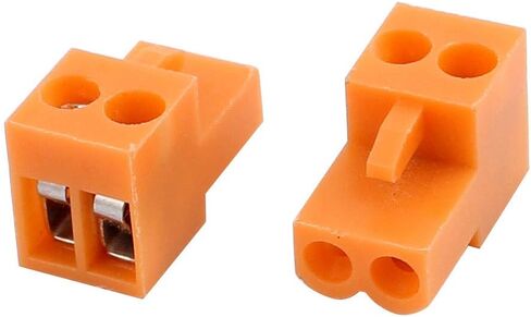 uxcell 20Pcs 300V HT3.96K 3.96mm Pitch 2P PCB Screw Terminal Block Connector Orange in Saudi Arabia