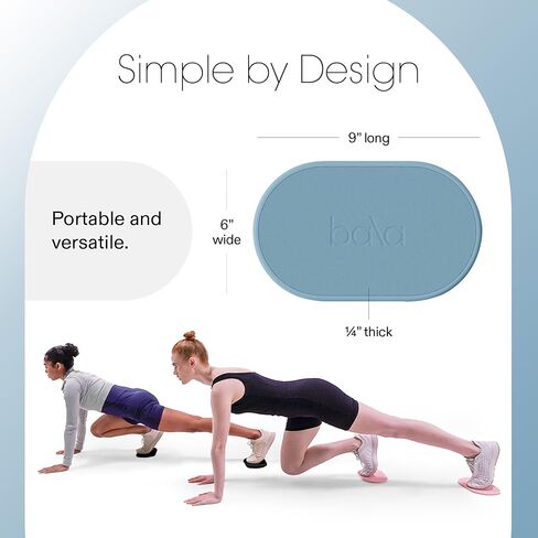 Bala Capsule Sliders for Working Out, Core Workout Sliders - Floor Exercise Sliders & Fitness Gliders for Squats, Lunges, & Push-up Variations - Strength Slides for Yoga, Pilates & Aerobics in Kuwait