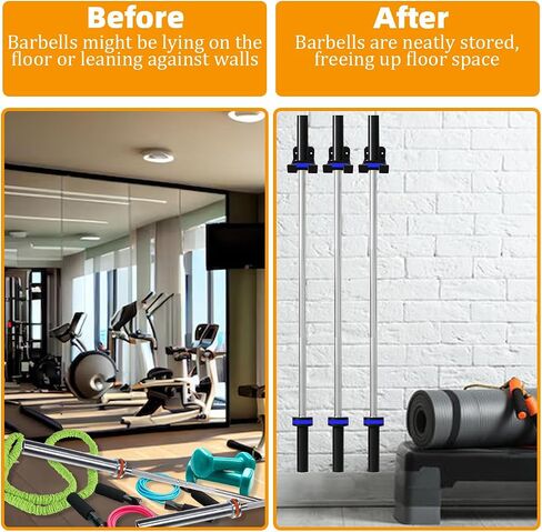 Home Gym Accessories Organization Storage Rack Equipment For Home 8 Hook Wall Hanger Display Gear Barbells Resistance Bands Jump Ropes Lifting Belt Hanger Accessories Hardware Included in Kuwait