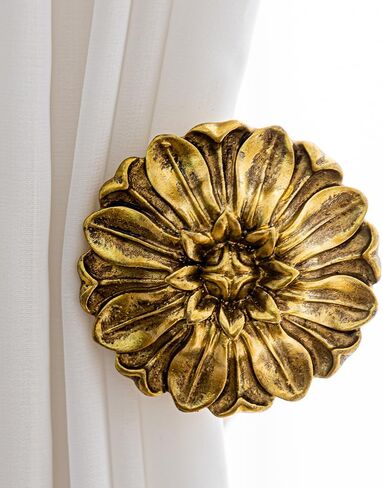 Classic Pattern Curtain Tiebacks,Curtain Holdbacks,Curtain Tiebacks，Set of 2 (Resin White) in Kuwait