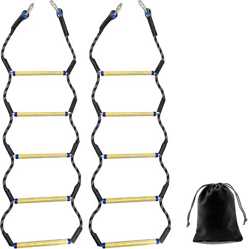 Boat Rope Ladder 5 Step, Airsearth Load Capacity 400 lbs Rope Ladder for Inflatable Boat, Kayak, Motorboat, Canoeing, Fishing Boat, Extra Long Portable Marine Boarding Five Tire Rope Ladder (1pcs) in Saudi Arabia