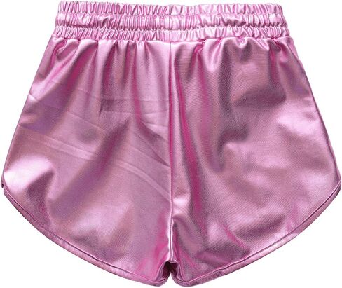 Girls Metallic Shorts Sparkle Hot Pants Shiny Dance Outfits Atletic Short Pants in Saudi Arabia