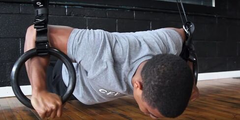 حلقات الجمباز الأولمبية CFF في صالة الألعاب الرياضية/التدريب المتقاطع/تقوية العضلات - أشرطة قياس ومرقمة بعرض إضافي 18 قدمًا in Kuwait