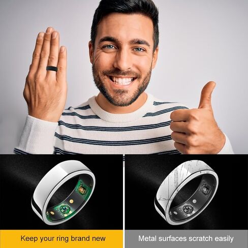 JIANWEI 4PCS Silicone Ring Cover Compatible with Oura Ring Protector, Anti-Scratch Protective Elastic Silicone Oura Ring Cover Compatible for Oura Ring Gen 3-M for 10-13 in Saudi Arabia