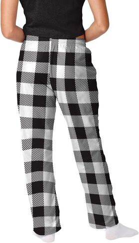 FOCO Pick Your NFL Team Gingham Checkered Pattern Women's Pajama Lounge Pants with Pockets and Drawstring Tie, Multicolor in Saudi Arabia