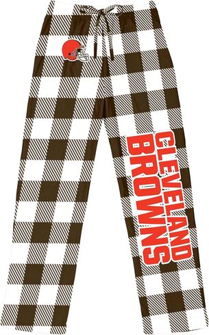 FOCO Pick Your NFL Team Gingham Checkered Pattern Women's Pajama Lounge Pants with Pockets and Drawstring Tie, Multicolor in Saudi Arabia
