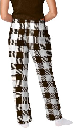 FOCO Pick Your NFL Team Gingham Checkered Pattern Women's Pajama Lounge Pants with Pockets and Drawstring Tie, Multicolor in Saudi Arabia
