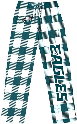 FOCO Pick Your NFL Team Gingham Checkered Pattern Women's Pajama Lounge Pants with Pockets and Drawstring Tie, Multicolor in Saudi Arabia